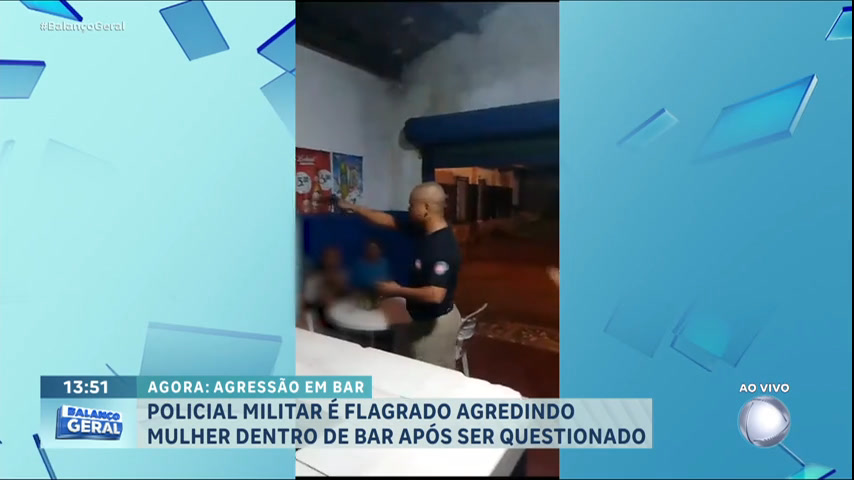 Vídeo: Policial agride mulher com tapa no rosto em bar no interior da Bahia
