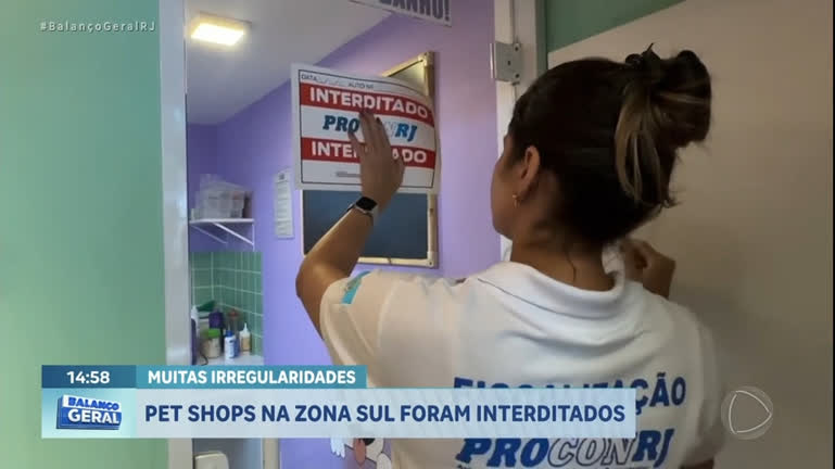 Vídeo: Fiscais interditam dois pet shops na zona sul do Rio; diversas irregularidades foram encontradas