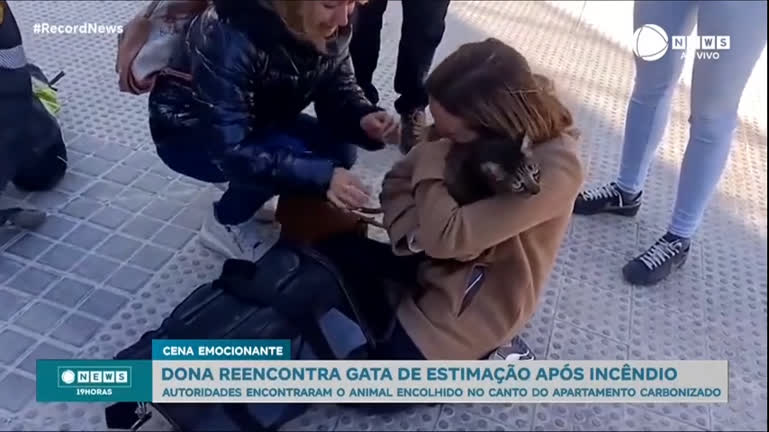 Vídeo: Emocionante: mulher reencontra gato após oito dias de incêndio em prédio