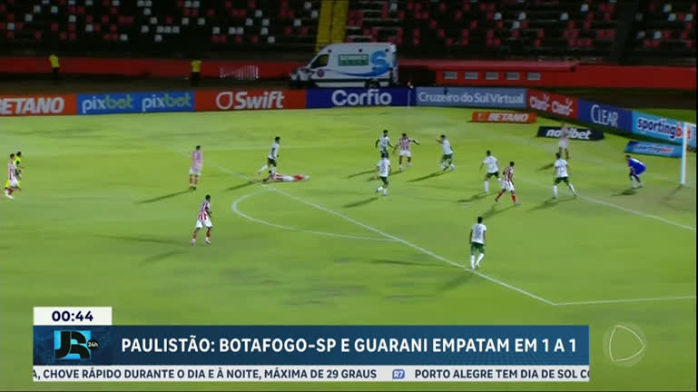 Vídeo: Guarani busca empate contra o Botafogo-SP e leva ponto importante para casa