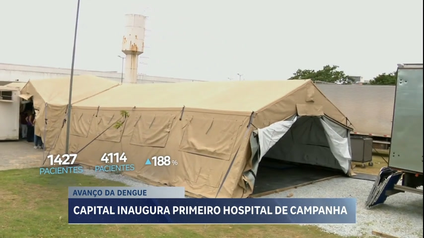 Vídeo: Atendimento no primeiro hospital de campanha para pessoas com sintomas de dengue começa em BH