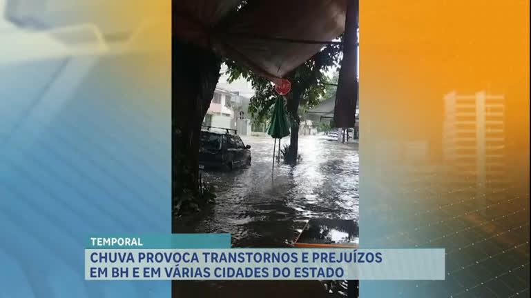 Vídeo: Chuva provoca transtornos e prejuízos em cidades de Minas Gerais