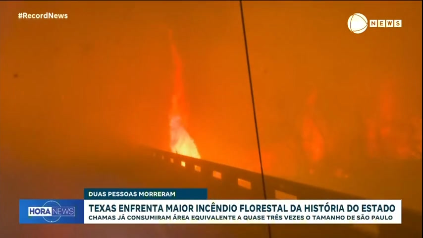 Vídeo: Incêndio florestal no Texas se torna o maior da história do estado