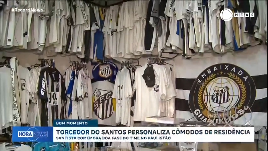 Vídeo: Conheça o torcedor que tem 500 camisas do Santos