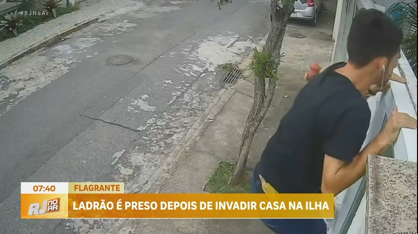 Vídeo: Polícia prende criminoso durante tentativa de furto em casa de luxo na zona norte do Rio