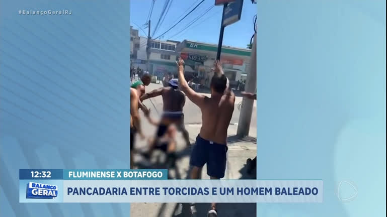 Vídeo: Homem é baleado e outros três ficam feridos durante briga generalizada entre torcidas no Rio