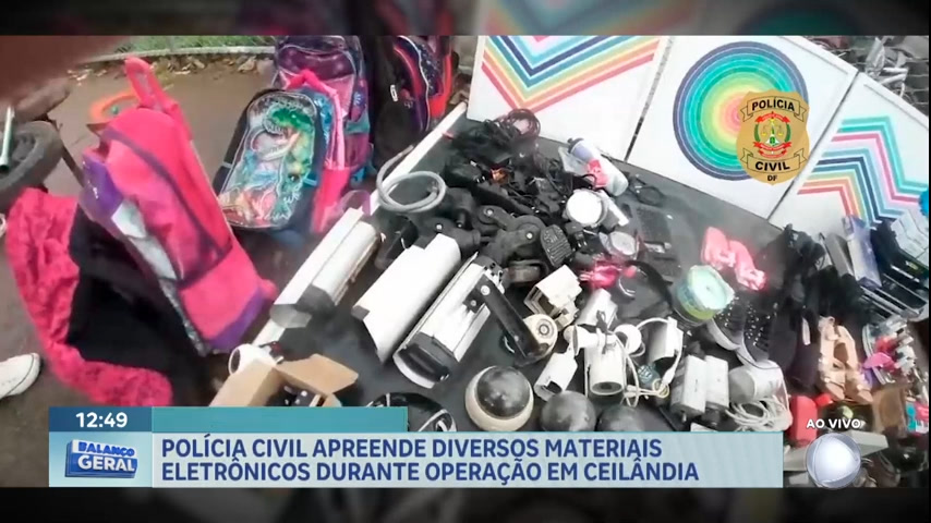 Vídeo: Polícia apreende materiais eletrônicos durante operação em Ceilândia