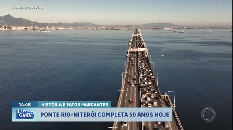 Vídeo: Ponte Rio-Niterói completa 50 anos nesta segunda-feira