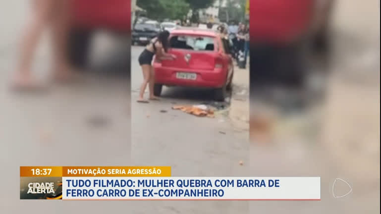 Vídeo: Homem diz que carro foi quebrado por ex-companheira após ciúmes