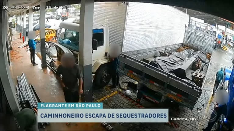 Vídeo: Caminhoneiro luta com bandidos e escapa de ser sequestrado em SP
