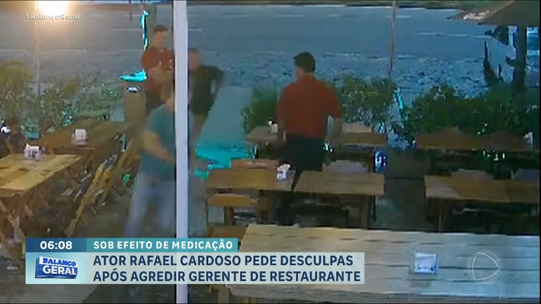 Vídeo: Ator Rafael Cardoso diz que estava sob efeito de remédio ao agredir gerente de restaurante