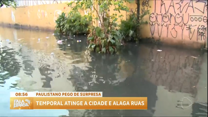 Vídeo: Chuva pega paulistanos de surpresa e deixa pontos da região central alagados