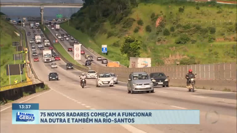 Vídeo: Novos radares começaram a operar hoje na Dutra e Rio Santos