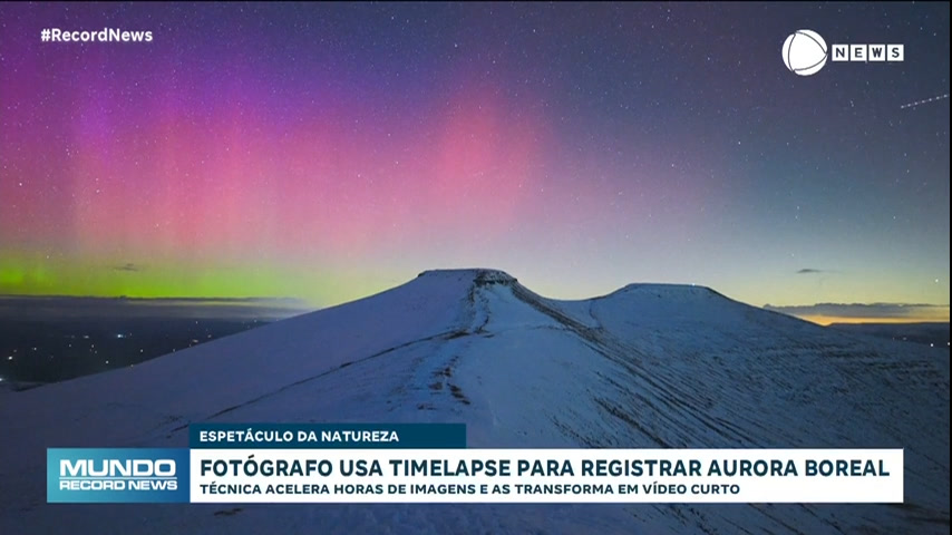 Vídeo: Fotógrafo usa técnica de timelapse para registrar Aurora Boreal no País de Gales; confira