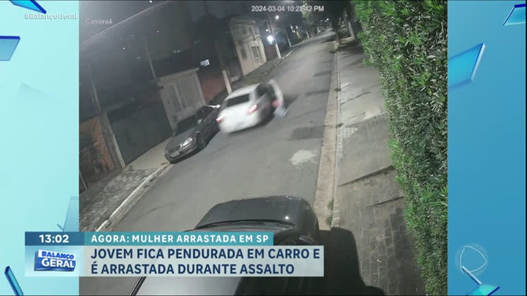Vídeo: Mulher é arrastada no asfalto durante assalto na zona sul de SP