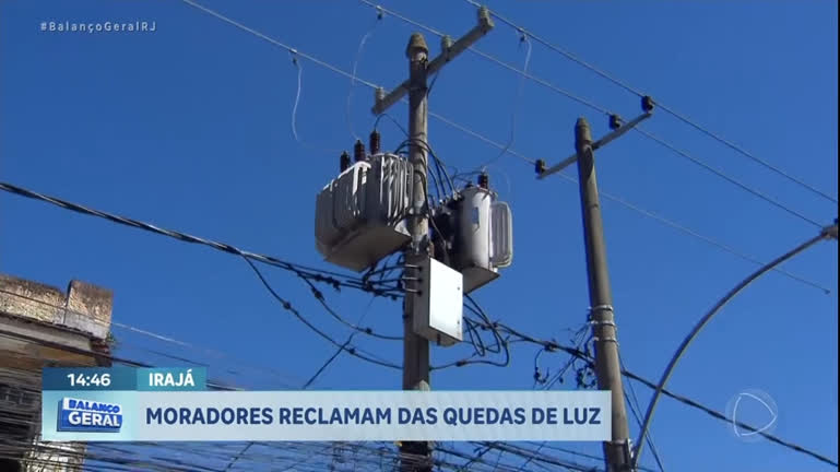 Vídeo: Moradores de Irajá denunciam constantes quedas de energia; problema ocorre há três meses