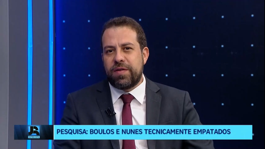 Vídeo: JR Entrevista: Boulos diz que, se eleito, convidará Lula e Tarcísio para discutir segurança em SP