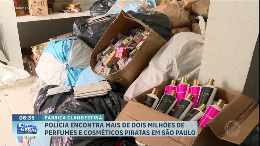 SP: polícia apreende dois milhões de perfumes e cosméticos piratas