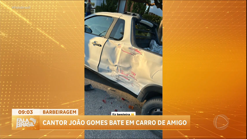 Vídeo: João Gomes se envolve em acidente e bate em carro de amigo