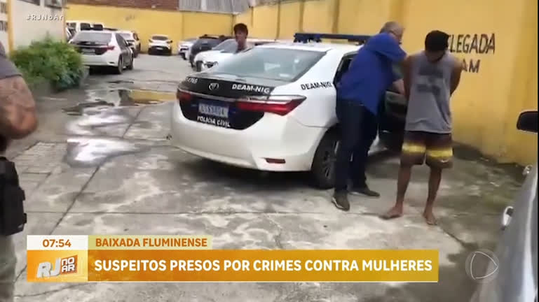 Vídeo: Acusados de tentativa de feminicídio são presos na Baixada Fluminense