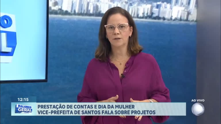Vídeo: Vice-prefeita de Santos é entrevistada