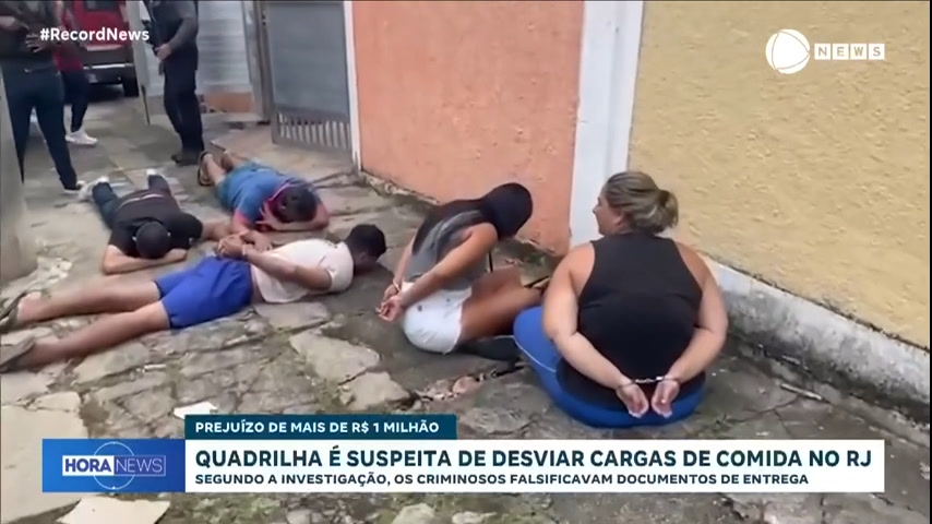 Vídeo: Quadrilha acusada de desviar mais de R$ 1 milhão em cargas de comida é presa em flagrante no RJ