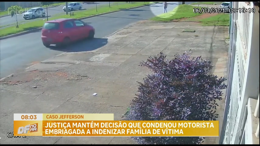 Vídeo: Justiça mantém decisão que condenou motorista embriagada a indenizar família de Jefferson Ferreira
