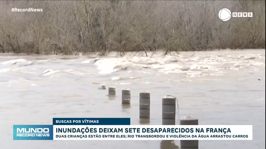 Vídeo: Inundações deixam sete desaparecidos no sul da França