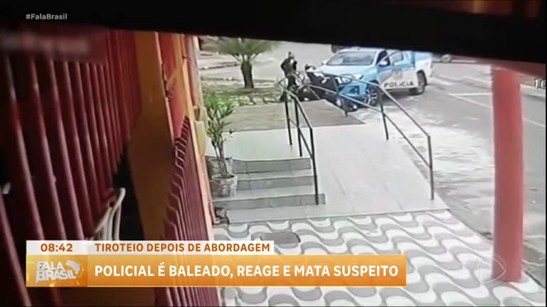 Vídeo: Policial leva tiro em abordagem e vai dirigindo até hospital