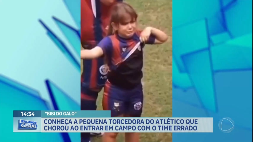 Vídeo: Torcedora do Atlético MG chora ao entrar em campo com o time errado