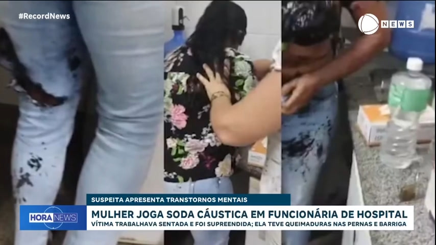 Vídeo: Mulher joga soda cáustica em funcionária de hospital em Salvador
