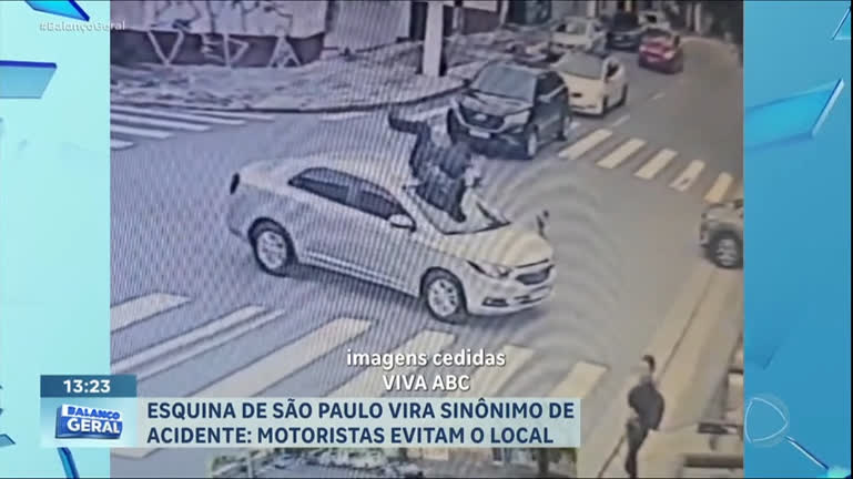 Vídeo: Moradores reclamam de acidentes em cruzamento de Santo André, no ABC paulista