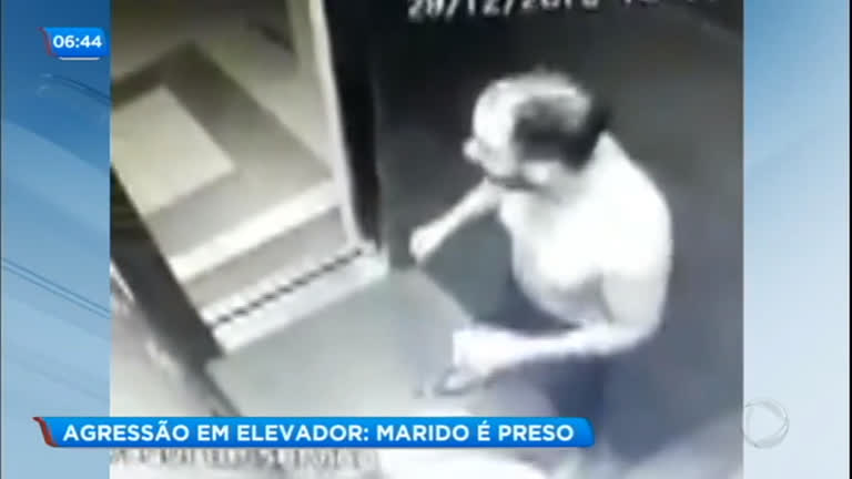 Vídeo: Homem que agrediu esposa no elevador é preso