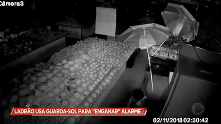 Vídeo: Ladrões usam guarda-sol durante assalto em Santa Luzia (MG)