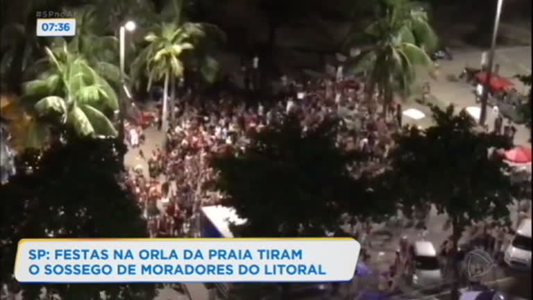 Vídeo: Festas na orla tiram sossego dos moradores do litoral de SP