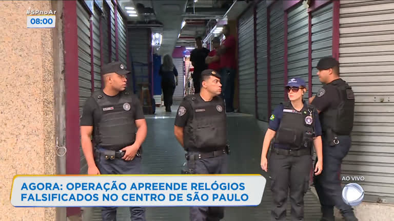 Vídeo: Operação apreende relógios falsos no centro de São Paulo