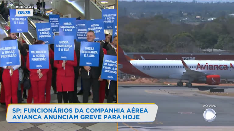 Vídeo: Funcionário da Avianca fazem greve nesta sexta-feira (17)