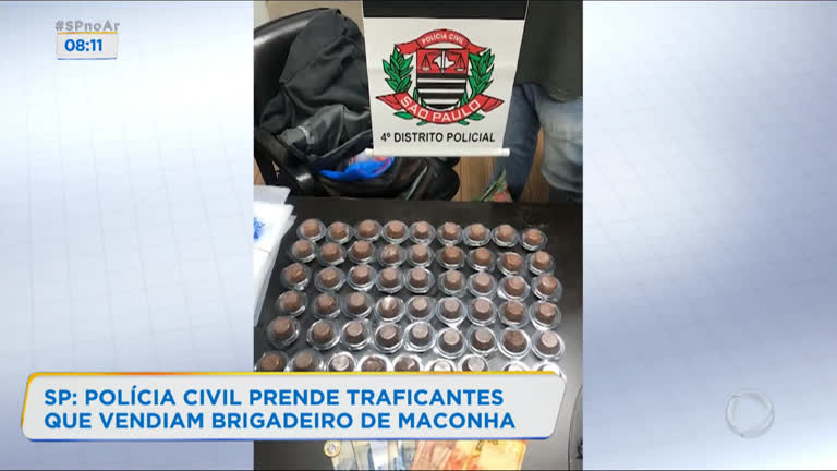 Vídeo: Polícia prende traficantes que vendiam brigadeiros de maconha em SP