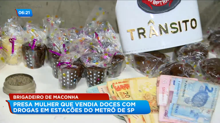Vídeo: Polícia prende a mulher que vendia doces com maconha em metrô de SP