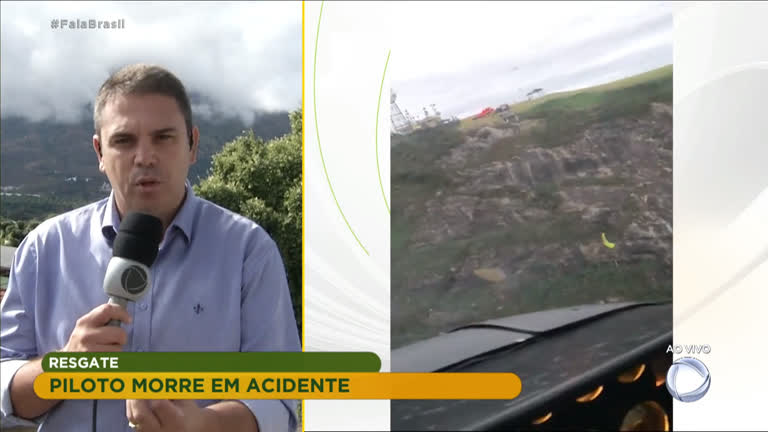 Vídeo: Piloto morre ao cair de parapente em Governador Valadares (MG)