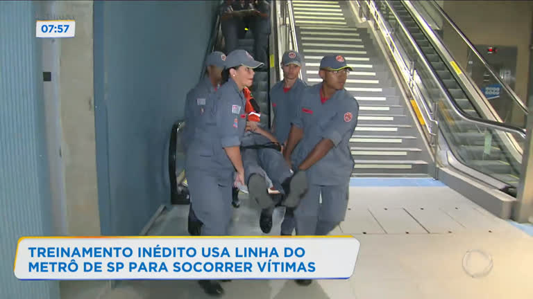 Vídeo: Bombeiros fazem treinamento inédito no Metrô de São Paulo