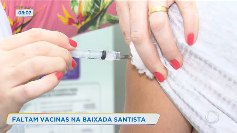 Vídeo: Falta vacina nas unidades de saúde da Baixada Santista