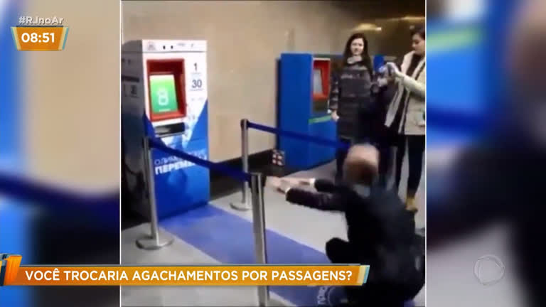 Vídeo: Empresa concede passagens do metrô para quem fizer agachamentos