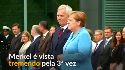 Vídeo: Merkel é vista tremendo pela terceira vez em poucas semanas