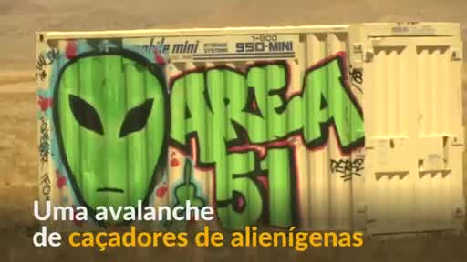 Vídeo: Vilarejo se prepara para caçadores de alienígenas na Área 51