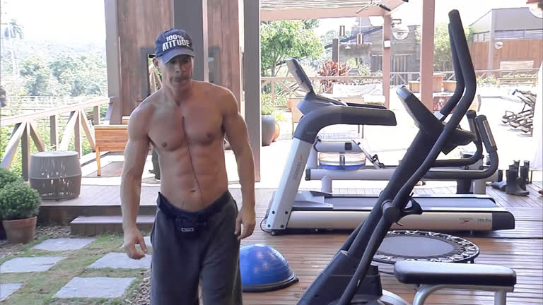Vídeo: Aos 50 anos, Túlio Maravilha exibe músculos em treino na academia