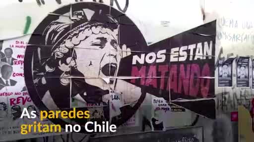 Vídeo: Grafites por Santiago refletem intensidade de protestos