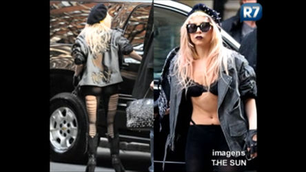 Vídeo: Lady Gaga passeia nos EUA usando apenas sutiã