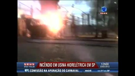 Vídeo: Usina hidrelétrica pega fogo no inteiror de São Paulo