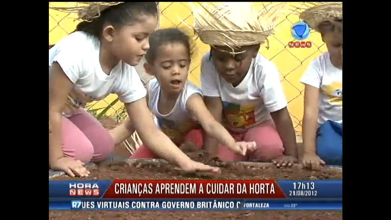 Vídeo: Alunos aprendem a cuidar da horta de forma divertida em Araraquara (SP)